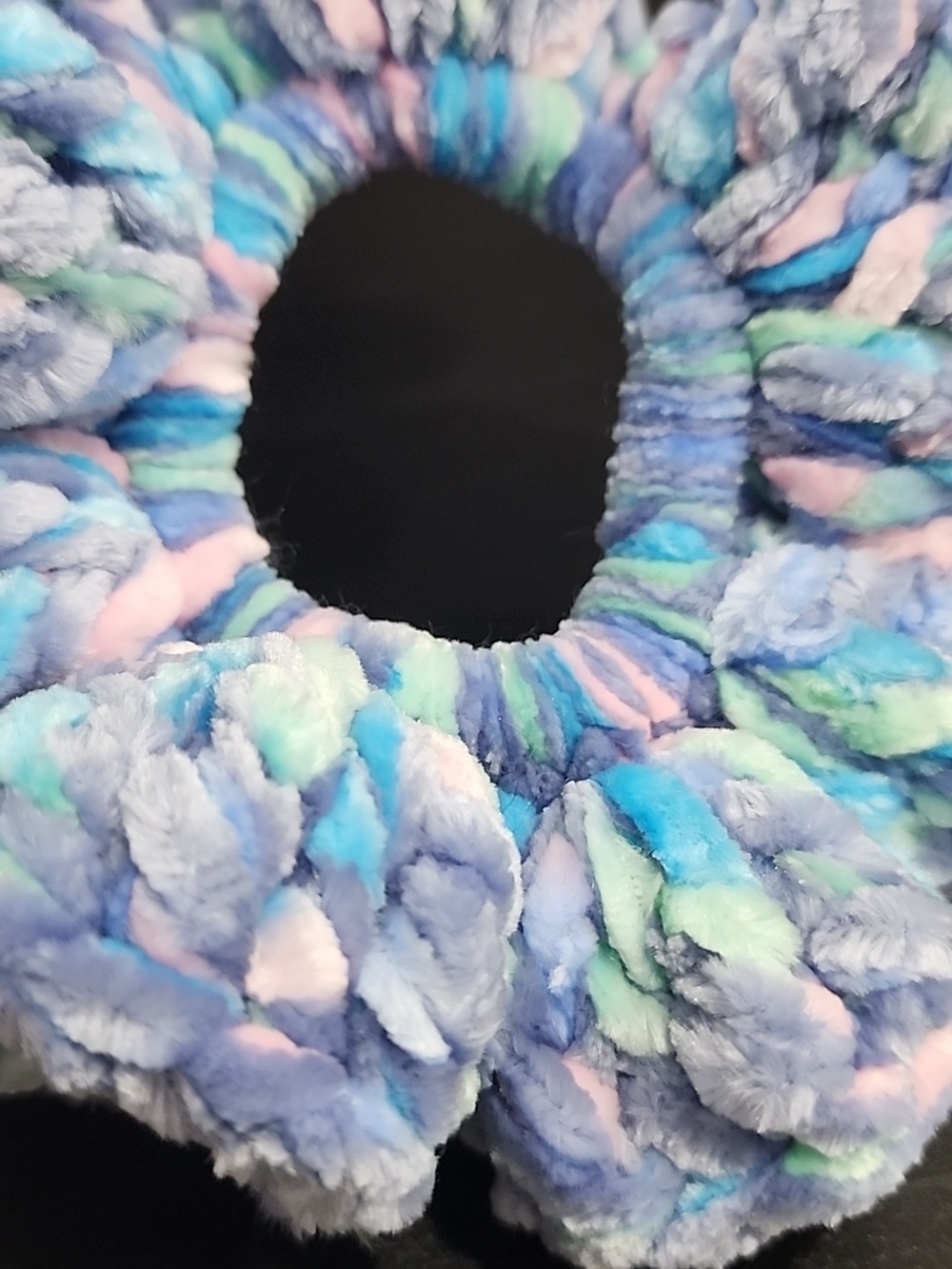 1 Candy Blue Scrunchie - Picture 2 of 2